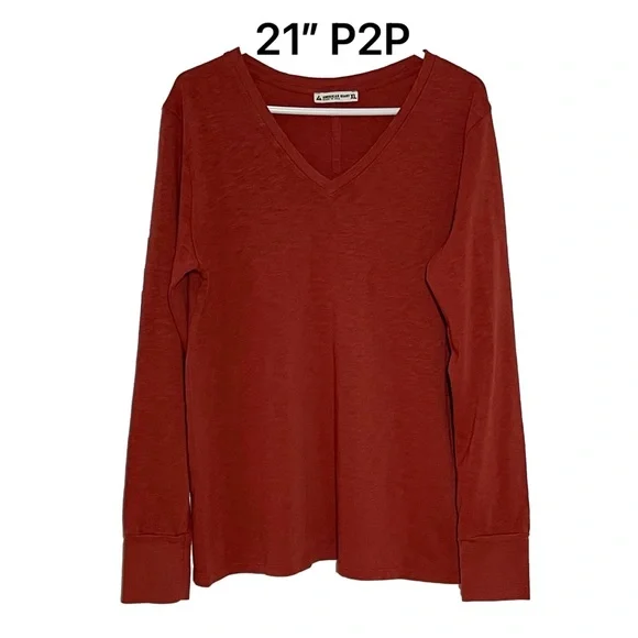 American Giant Women’s V-neck LS T-shirt, XL - Picture 1 of 2